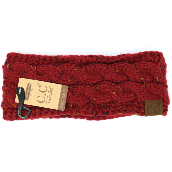 Fuzzy Lined Flecked CC Head Wrap HW33
