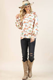 AV1172-MICHAELA WESTERN PRINT RELAXED SWEATSHIRT
