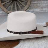Genuine Horsehair 5 Strand Braided Hat Band with Single Tassel - Duster