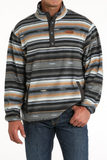Cinch MEN'S MATCH BOYS FLEECE PULLOVER - BLACK/GRAY/TAN