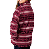 Girls Roper Pullover Fleece Jumper Pink/Red