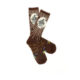 Lucky Chuck FRINGE BUCKING BROWN PERFORMANCE SOCKS