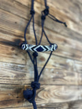 Beaded Rope Halter - Navy BRHN002