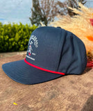 Vaquera Navy & Red Moustache Cowboy Cap