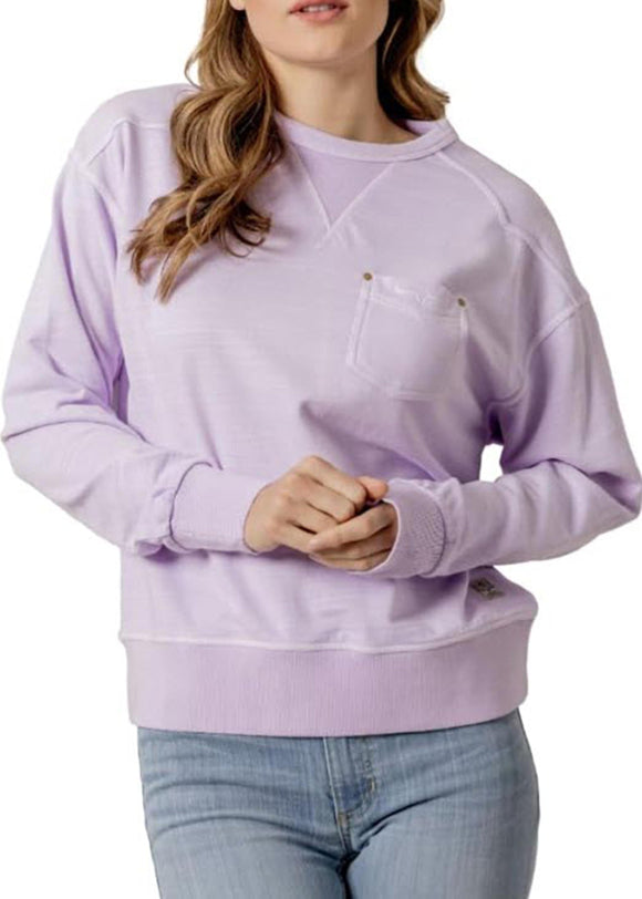 Kimes Ranch Women's Purple Gina Western Crew Sweatshirt - Lavender
