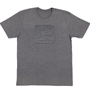 JD EMBOSSED LOGO TEE-CHARCOAL
