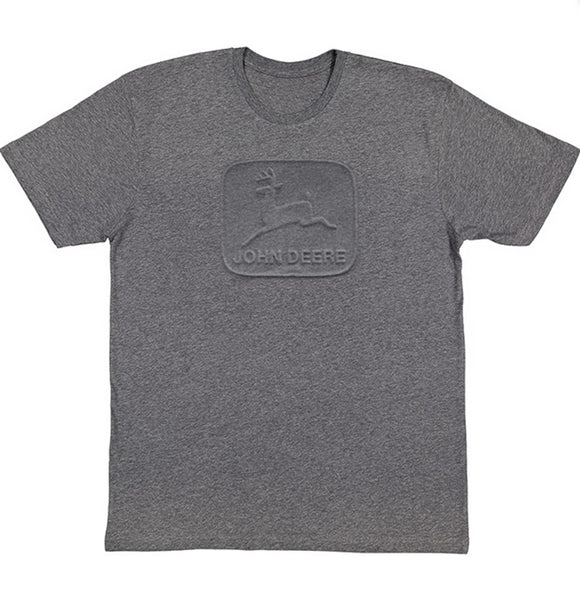 JD EMBOSSED LOGO TEE-CHARCOAL