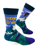 I Fuckin' Love it Out Here Men's Novelty Crew Socks