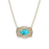 Belt Buckle Necklace (Oasis) - Gold