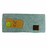 Soft Ribbed Leather Patch C.C. Head Wrap HW9021