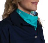 Carlee Double Sided Scarf - Turquoise/White Confetti Floral
SCF2633