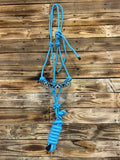 Beaded Rope Halter - Blue BRHB