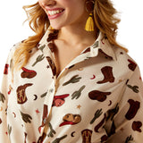 Ariat Homestyle Shirt - WESTERN COWGIRL PRINT