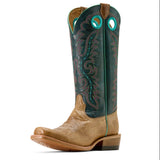 Ariat WOMEN'S FUTURITY BOON CUTTER TOE WESTERN BOOT - CARAMELIZED/PURSUIT OF TEAL 10074326