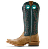 Ariat WOMEN'S FUTURITY BOON CUTTER TOE WESTERN BOOT - CARAMELIZED/PURSUIT OF TEAL 10074326