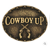 Saddle up with the Cowboy Up Attitude Buckle