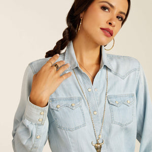 Women's Ariat Blues Snap Front Shirt - Chambray
