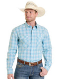 Panhandle Slim Mens Pearl Snap - Turquoise 86