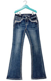 Heavy Stitches Embroidery Girl Boot Cut | GB-51350