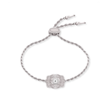 Ultra Mini Belt Buckle Bracelet (Amelia Rose) - Silver