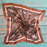 AVS833 WESTERN RODEO PRINT SILK SCARF 36X36
