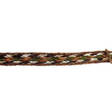 Genuine Horsehair 6 Strand Braided Hat Band with Single Tassel - Green
