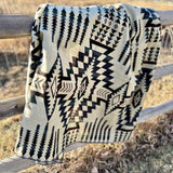 Andean Alpaca Wool Blanket - Forest: Queen