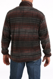 Cinch MEN'S MATCH BOYS FLEECE PULLOVER - BROWN/RED