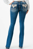 Grace in LA Baroque Embroidery Mid-Rise Boot Cut 34"| EB-51851