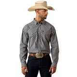 Ariat Men's Pro Series Theron Classic Fit Snap Shirt - GREY STRIPE 10071725