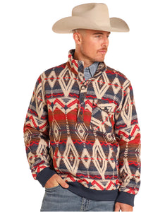 AZTEC JACQUARD BOMBER PULLOVER