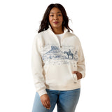 Ariat Women's Traveler 1/2 Zip Sweatshirt - Sea Salt 10071161