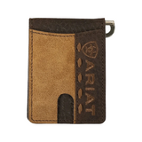 Ariat Bifold Money Clip - Roughout Tan - A3561108