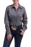 Cinch WOMEN'S CHARCOAL SOLID BUTTON-UP SHIRT