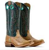 Ariat WOMEN'S FUTURITY BOON CUTTER TOE WESTERN BOOT - CARAMELIZED/PURSUIT OF TEAL 10074326