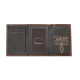 ARIAT Men's Embossed Patch Trifold Wallet - A3566402