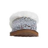 Marta Turquoise Leather Lined Slippers - Turquoise