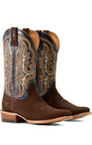 Ariat Men's Futurity Relentless Bama Fury Cowboy Boot Western - Chocolate Bison | Royal Blue