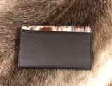 Cowhide and Leather Flap Wallet