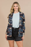 Western Tribal Print Collar Long Sleeves Blazer WT009