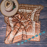 AVS867 RODEO COWGIRLS PRINT SILK SCARF 36X36
