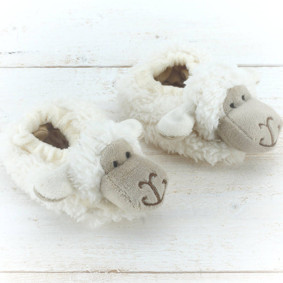 Sheep Soft Plush Baby Slippers House Shoes, 0-6 months
