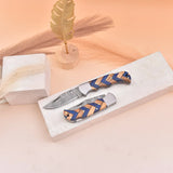 6.5' Artistic handle damascus folding knife, Pocket Knife