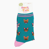 French Bulldogs Bamboo Socks in Teal
