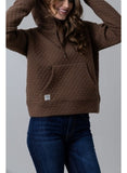Kimes Ladies Angel Fire Quilted Hoodie in Brown