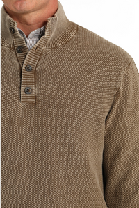 Cinch MEN'S JACQUARD PULLOVER SWEATER - BROWN