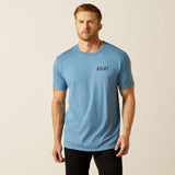 Ariat Mns Blazing Saddle SS Tee Coronet Blue