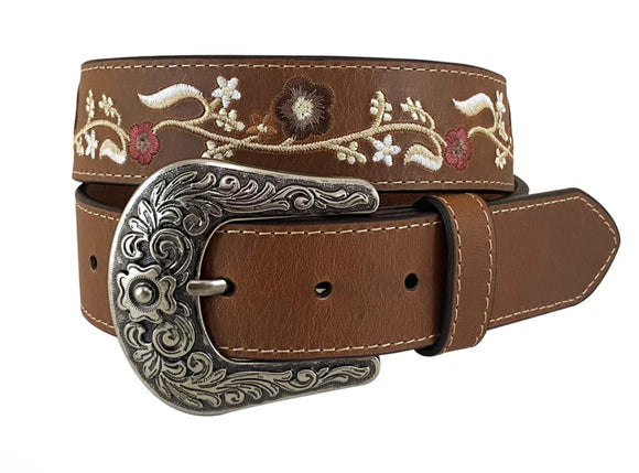 Roper Ladies Floral Leather Belt