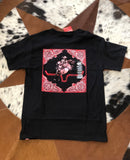 Kimes Ranch Fallon Bandana Ladies Tee - Black