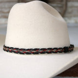 Genuine Horsehair 5 Strand Braided Hat Band - Roulette